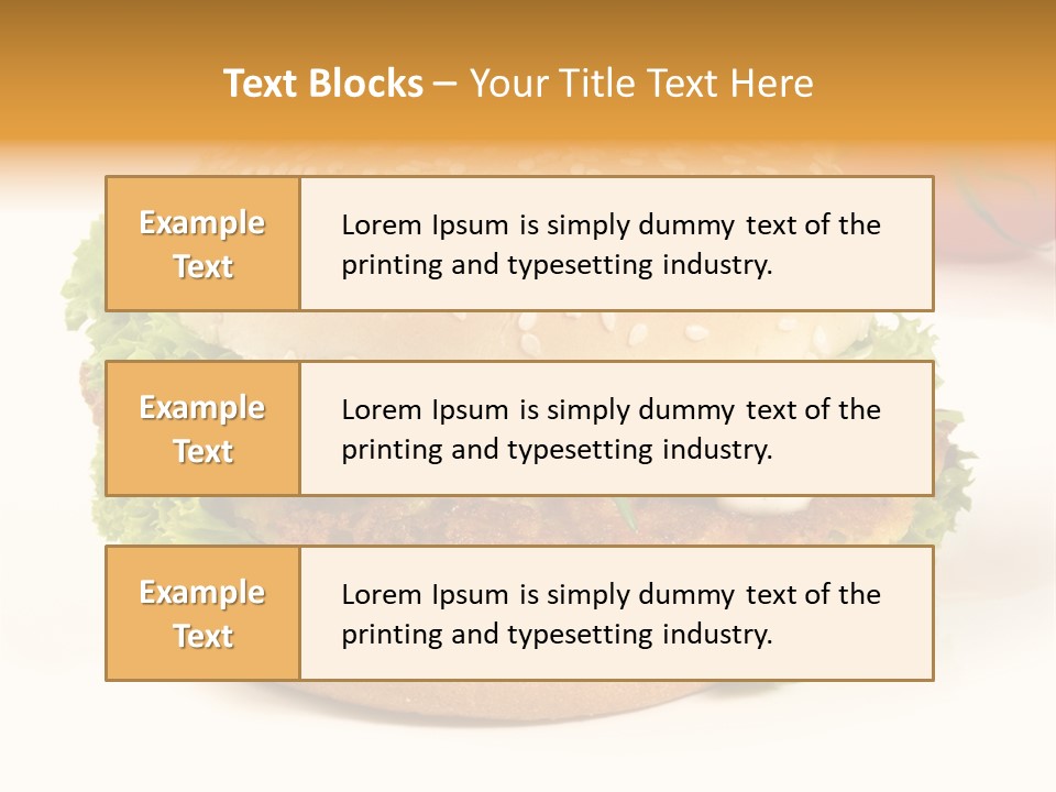 Veggie Hamburger Burger PowerPoint Template
