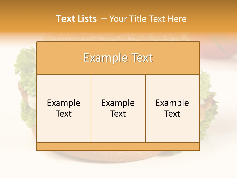 Veggie Hamburger Burger PowerPoint Template