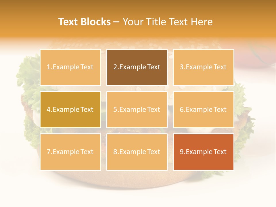 Veggie Hamburger Burger PowerPoint Template