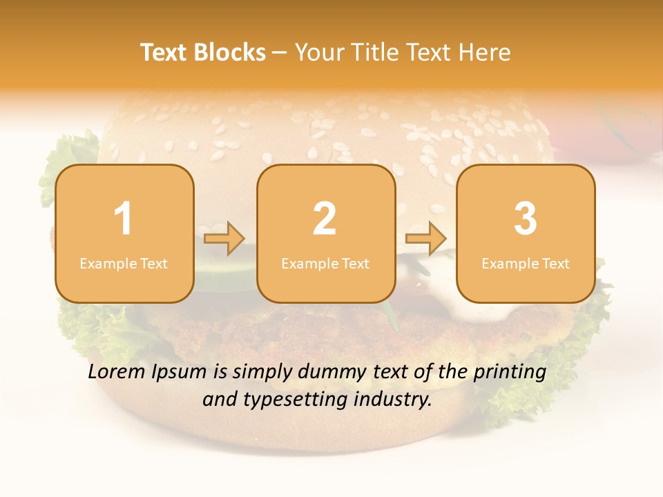 Veggie Hamburger Burger PowerPoint Template