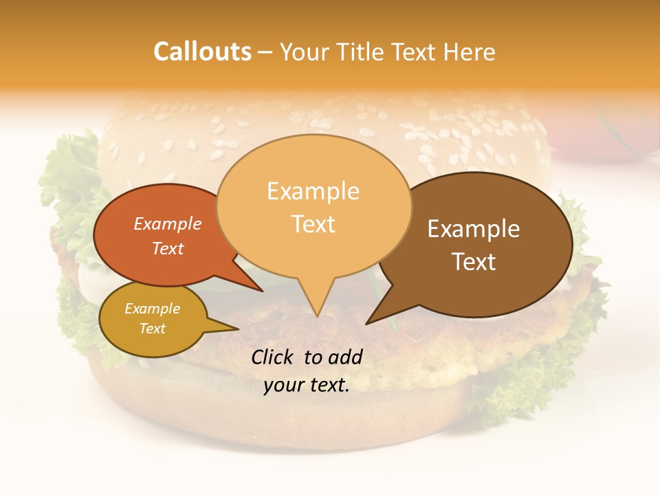 Veggie Hamburger Burger PowerPoint Template
