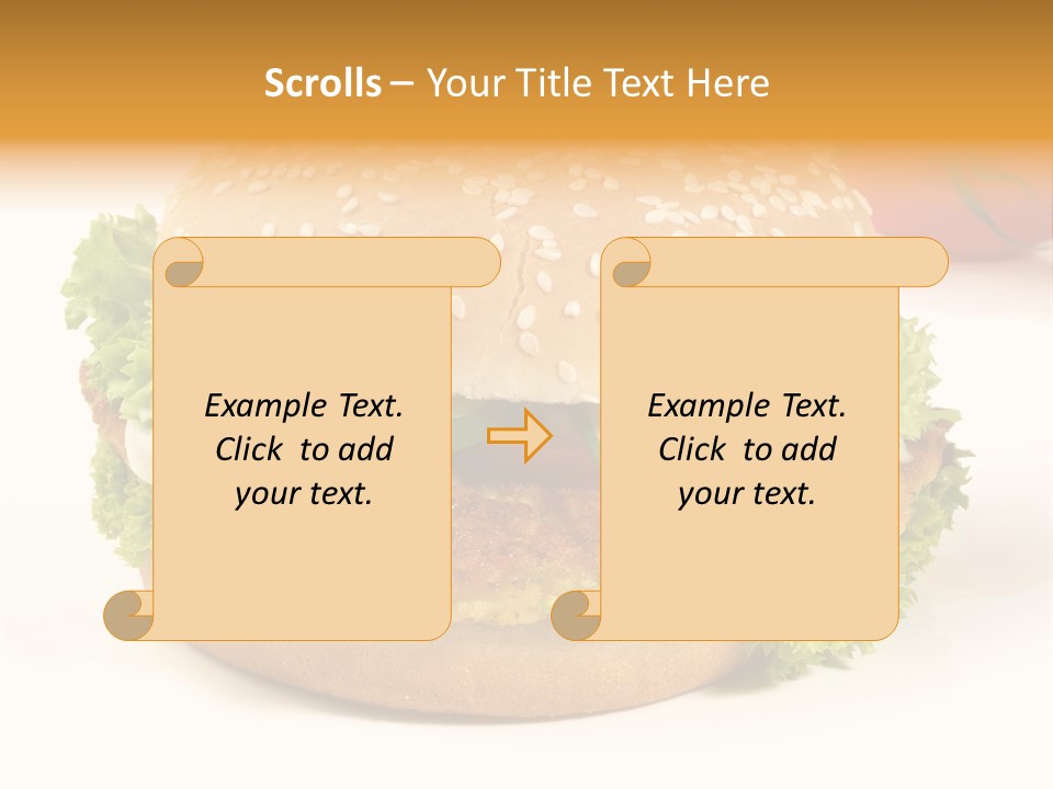 Veggie Hamburger Burger PowerPoint Template