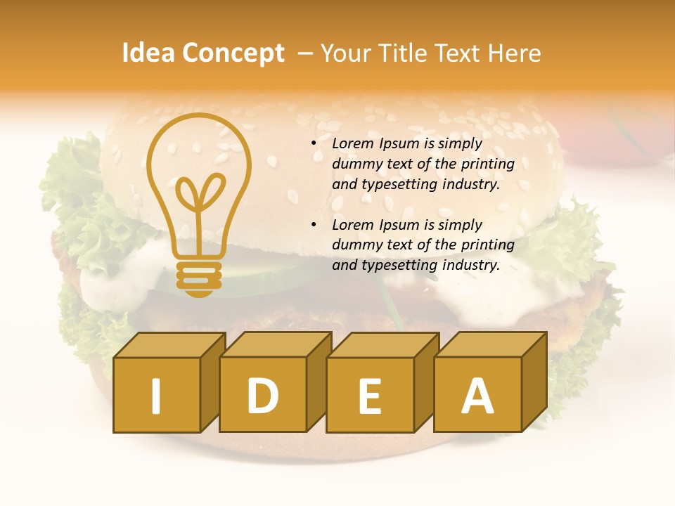 Veggie Hamburger Burger PowerPoint Template