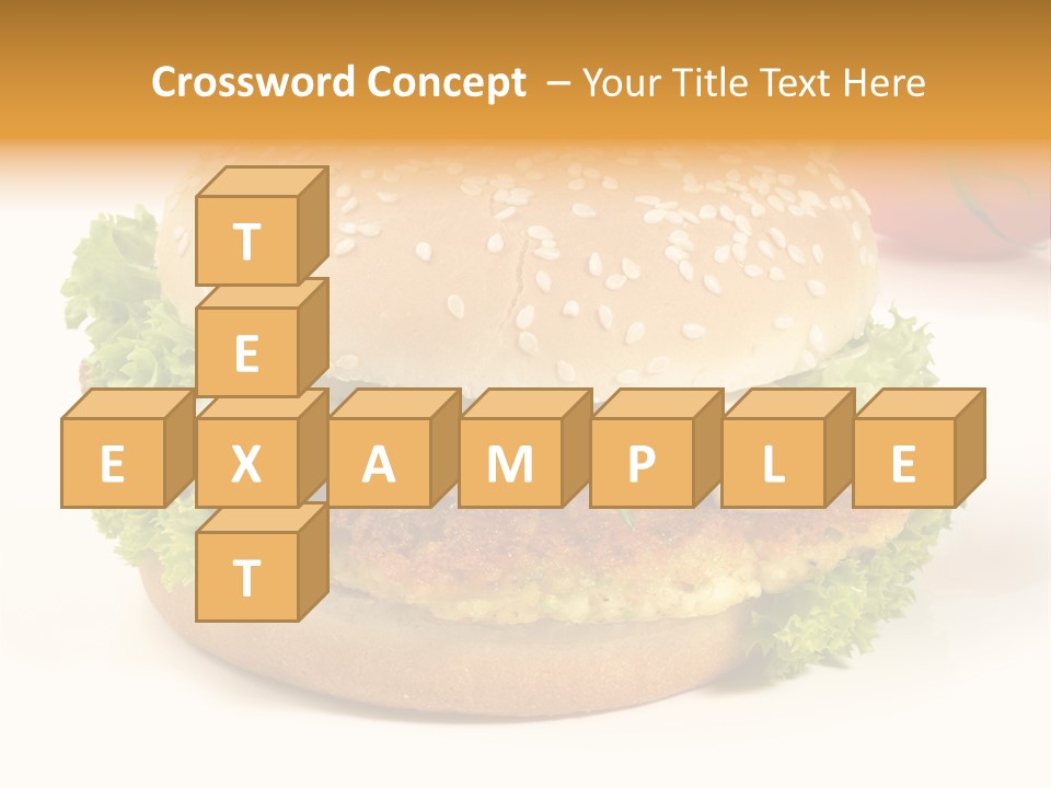 Veggie Hamburger Burger PowerPoint Template