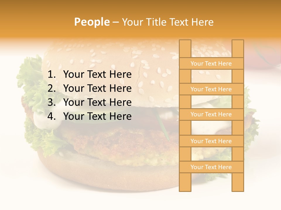 Veggie Hamburger Burger PowerPoint Template