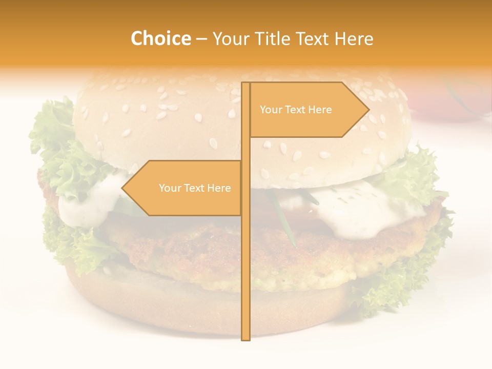 Veggie Hamburger Burger PowerPoint Template