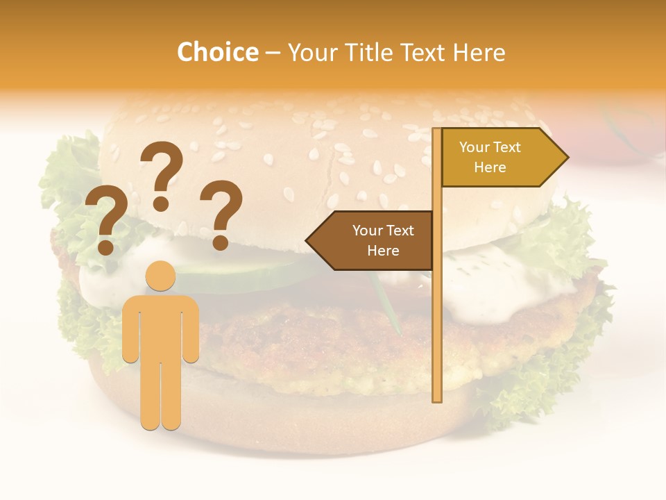 Veggie Hamburger Burger PowerPoint Template