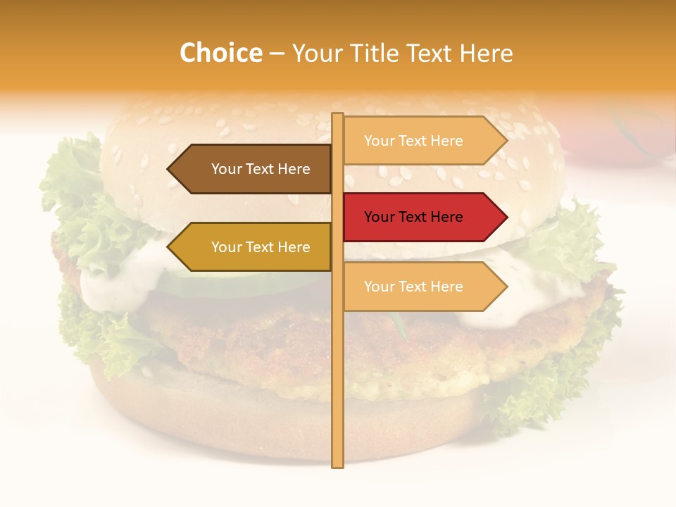 Veggie Hamburger Burger PowerPoint Template