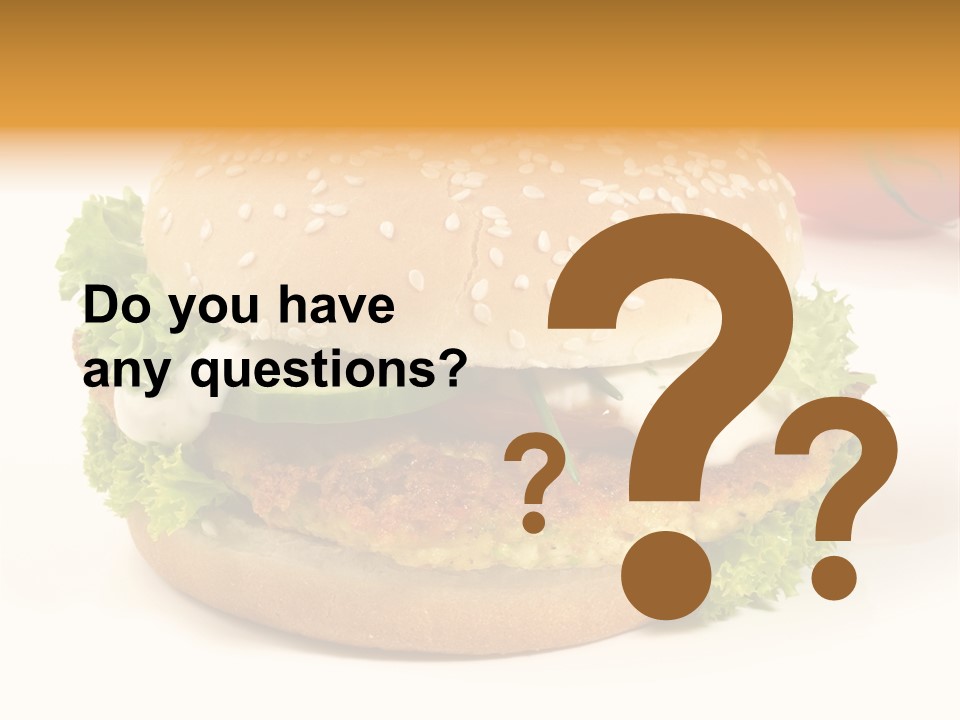 Veggie Hamburger Burger PowerPoint Template