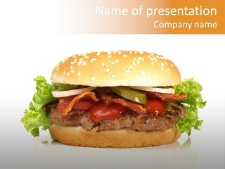 Beef Blattsalat Bacon PowerPoint Template