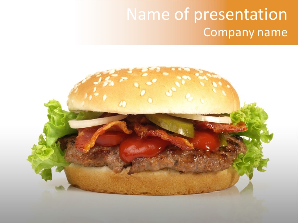 Beef Blattsalat Bacon PowerPoint Template