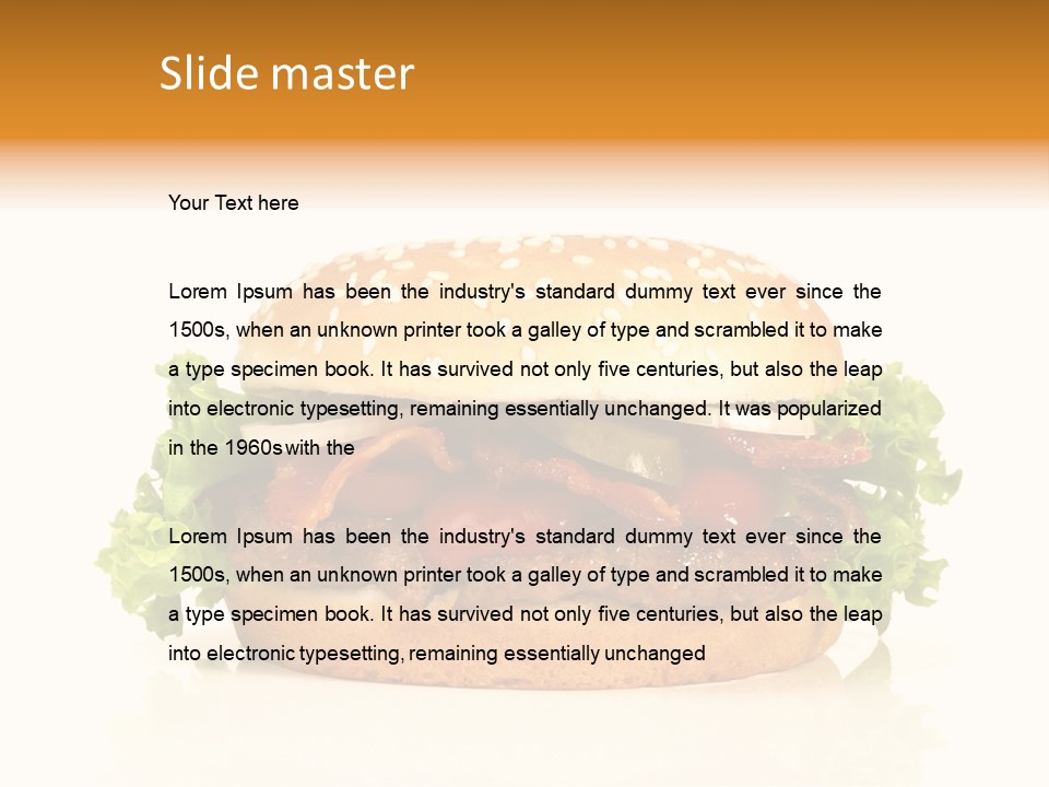 Beef Blattsalat Bacon PowerPoint Template