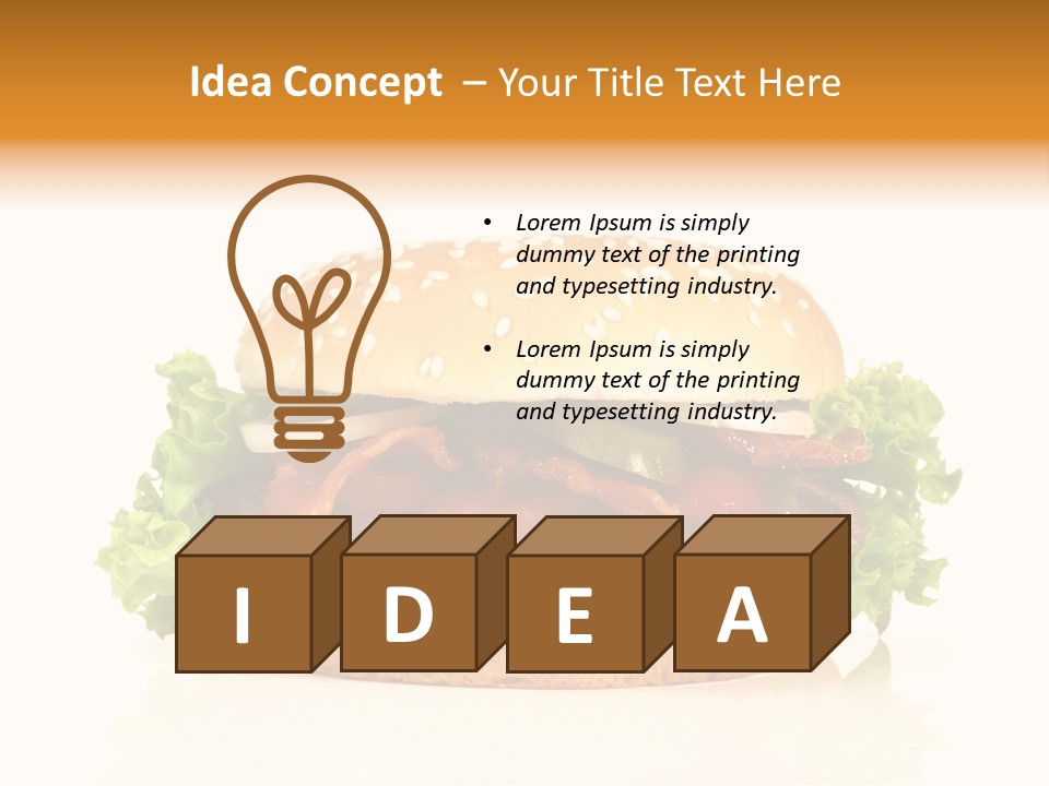 Beef Blattsalat Bacon PowerPoint Template