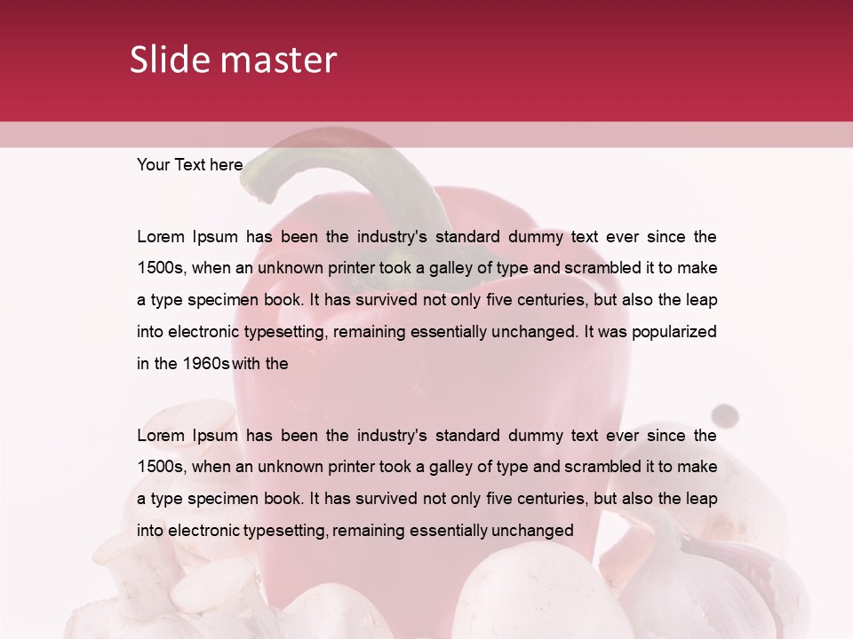 Mushroom Ingredient Salad PowerPoint Template