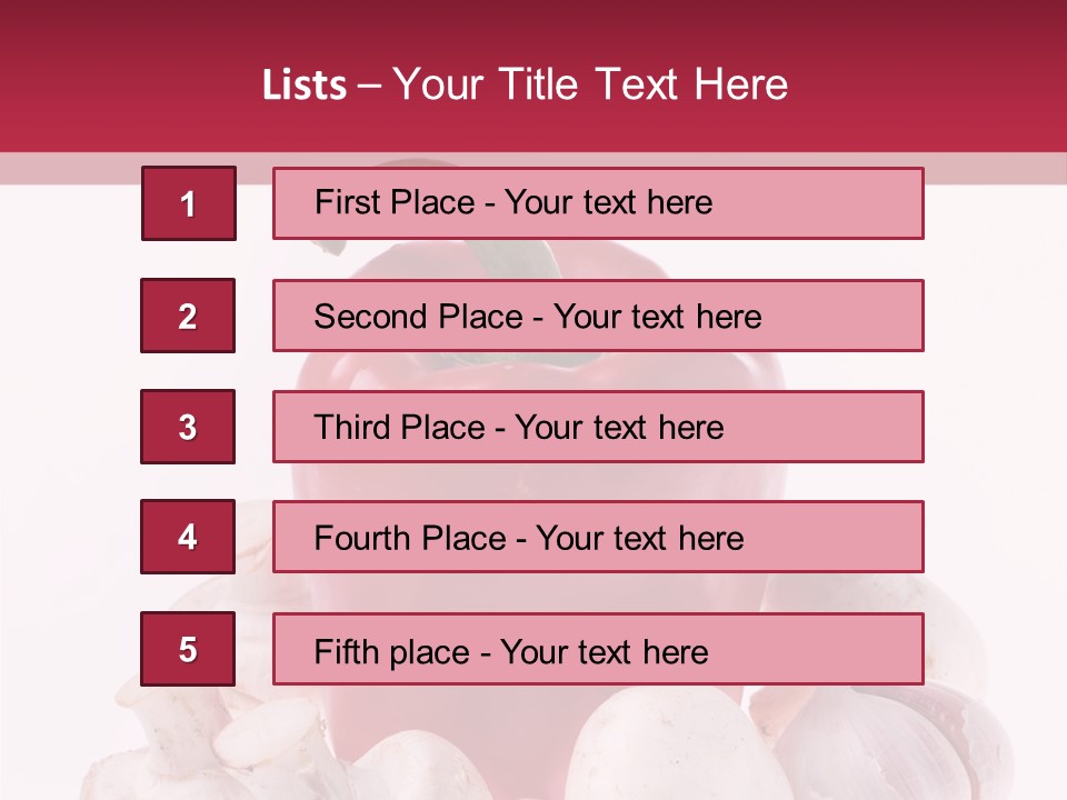 Mushroom Ingredient Salad PowerPoint Template