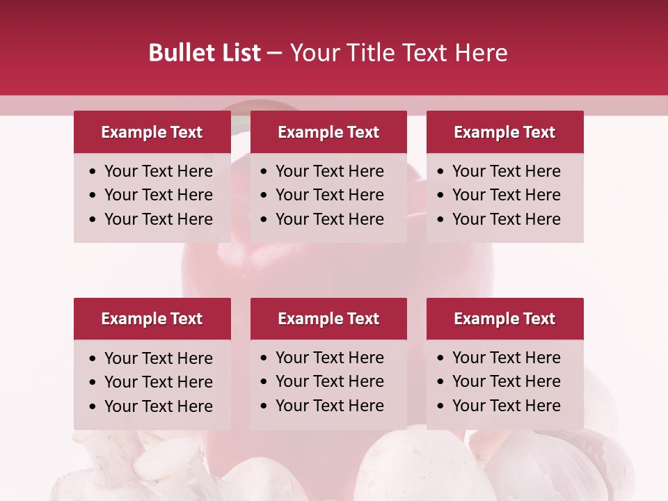 Mushroom Ingredient Salad PowerPoint Template