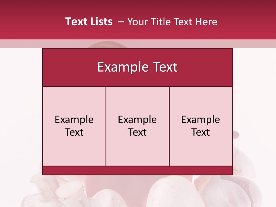 Mushroom Ingredient Salad PowerPoint Template