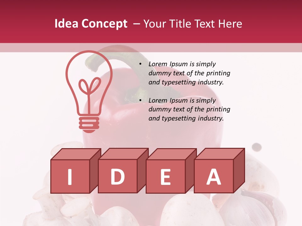 Mushroom Ingredient Salad PowerPoint Template