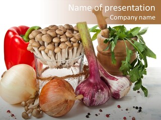 Kitchen Onion Green PowerPoint Template