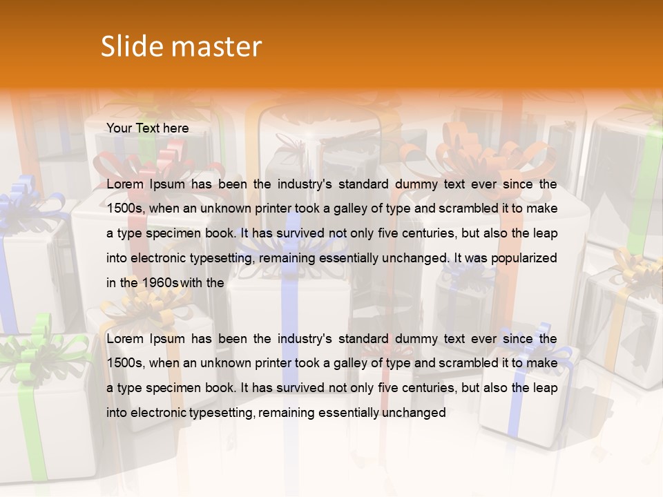 Schleife Gewinn Hochzeit PowerPoint Template