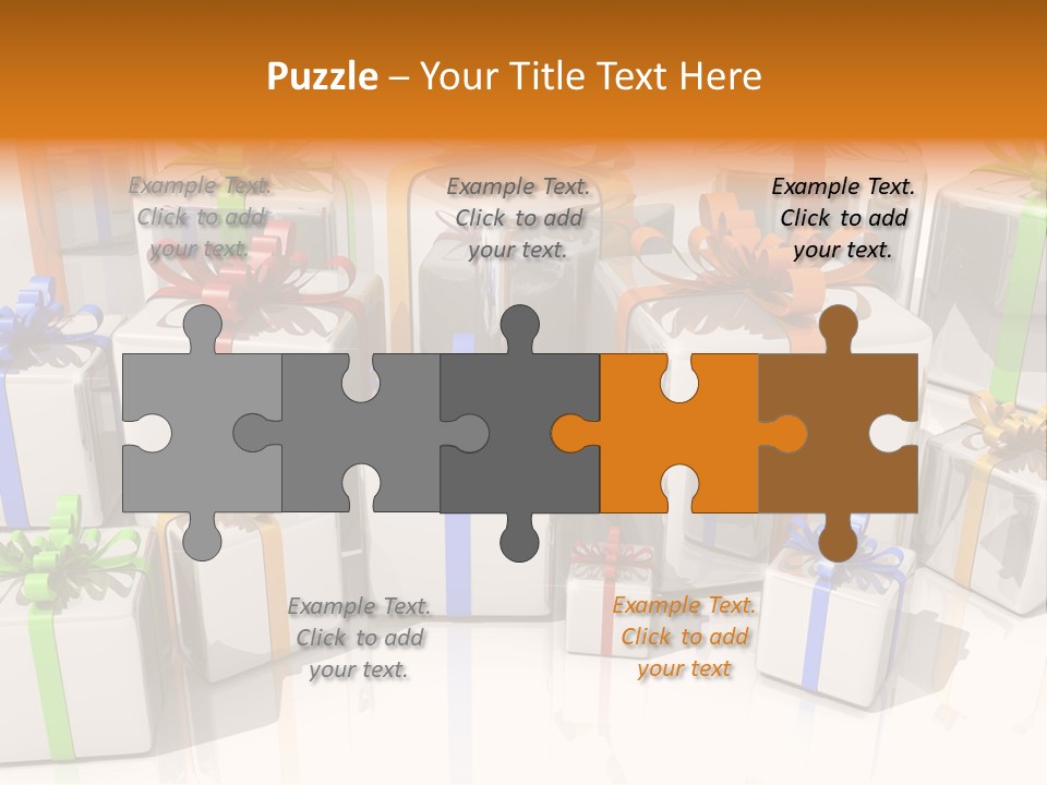 Schleife Gewinn Hochzeit PowerPoint Template