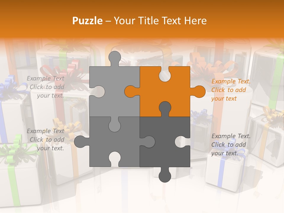 Schleife Gewinn Hochzeit PowerPoint Template