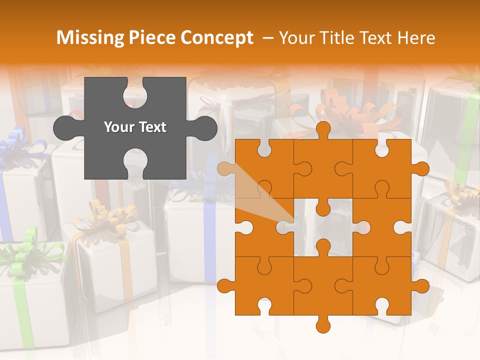 Schleife Gewinn Hochzeit PowerPoint Template