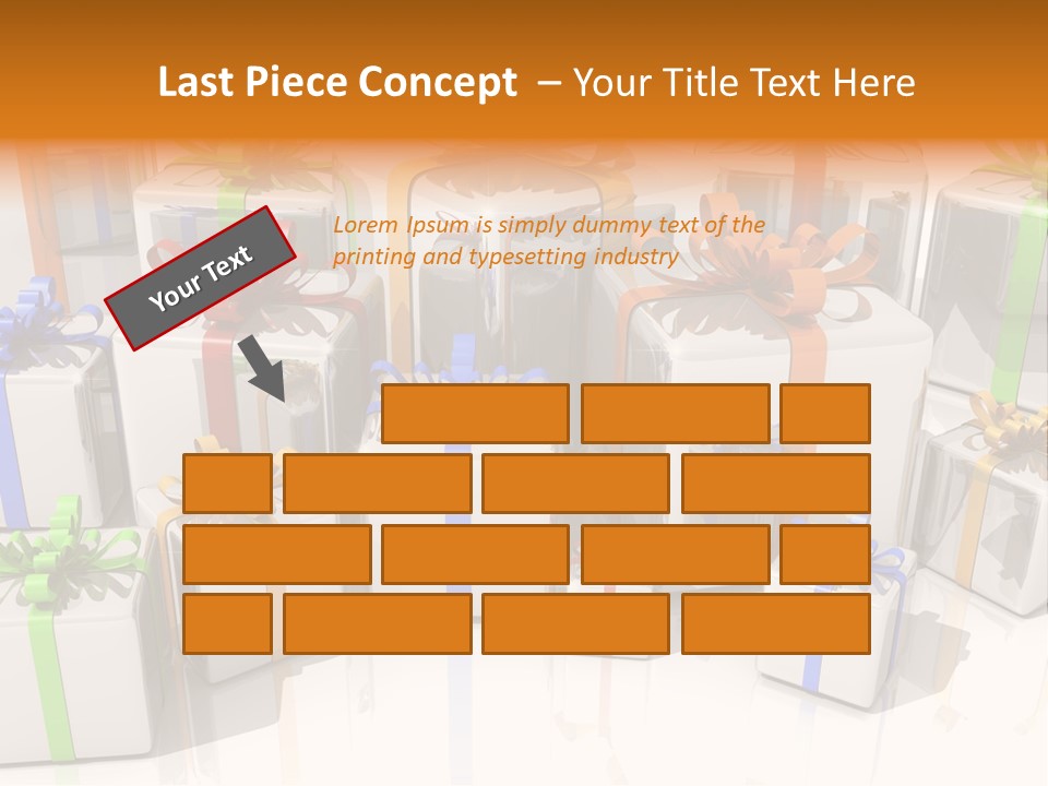 Schleife Gewinn Hochzeit PowerPoint Template