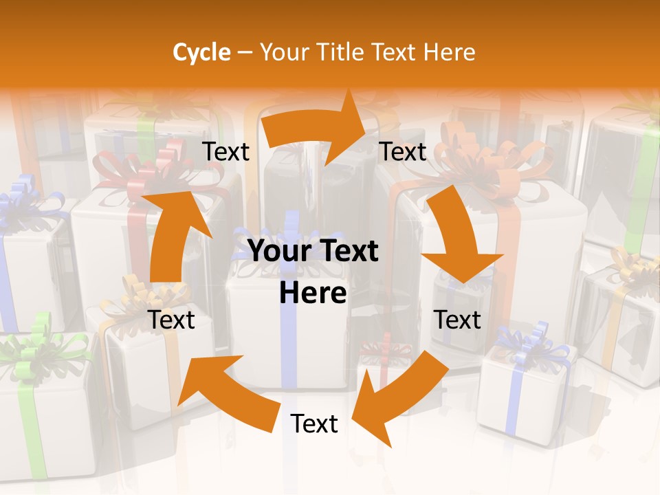 Schleife Gewinn Hochzeit PowerPoint Template