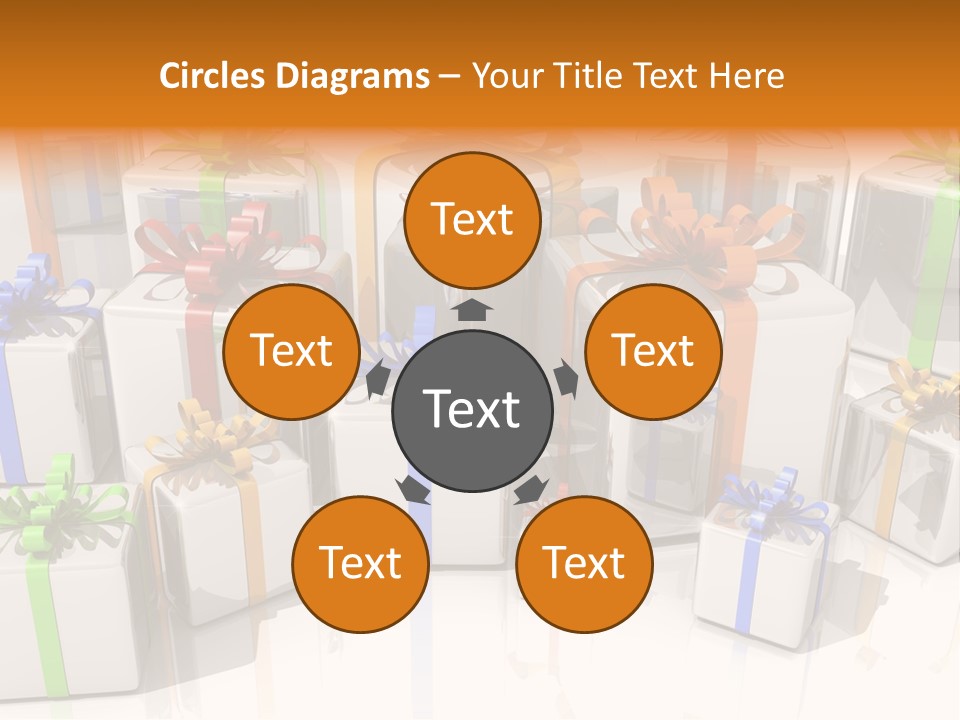 Schleife Gewinn Hochzeit PowerPoint Template