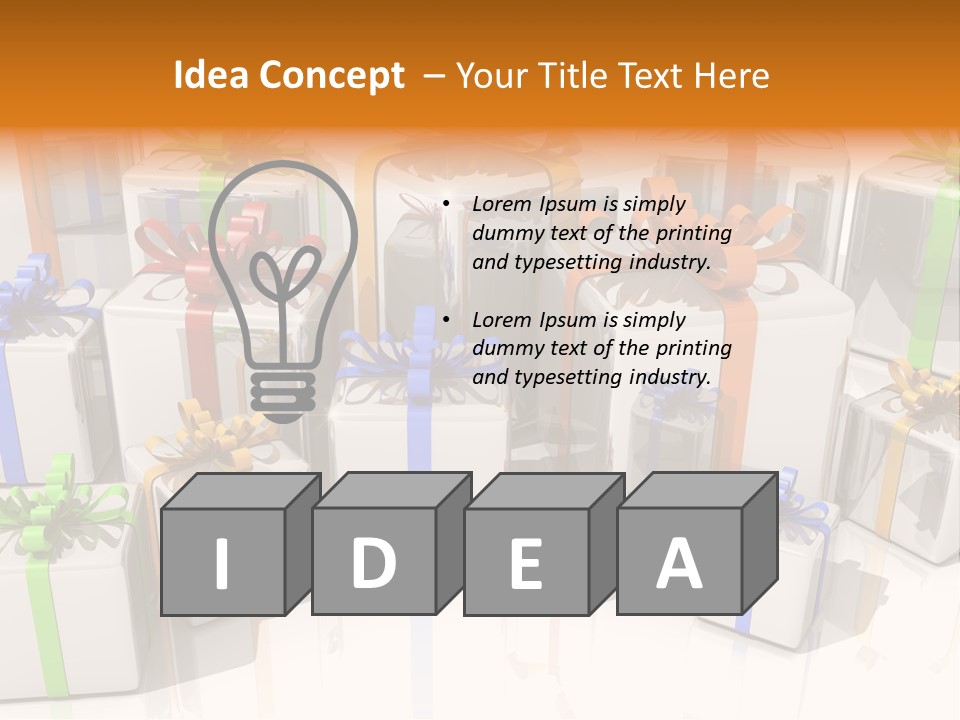 Schleife Gewinn Hochzeit PowerPoint Template