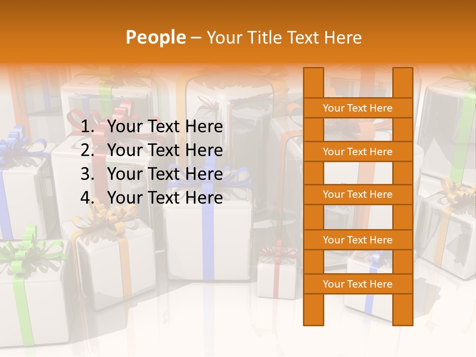 Schleife Gewinn Hochzeit PowerPoint Template