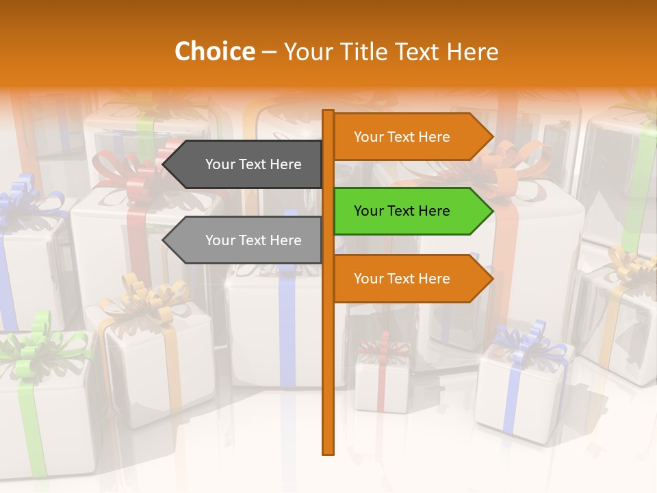 Schleife Gewinn Hochzeit PowerPoint Template