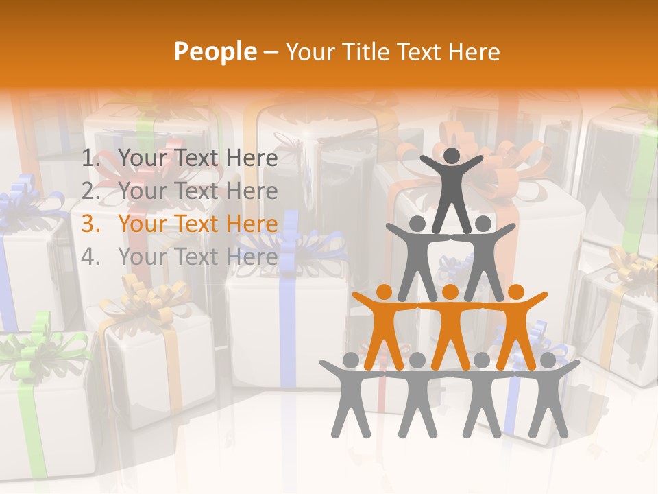 Schleife Gewinn Hochzeit PowerPoint Template