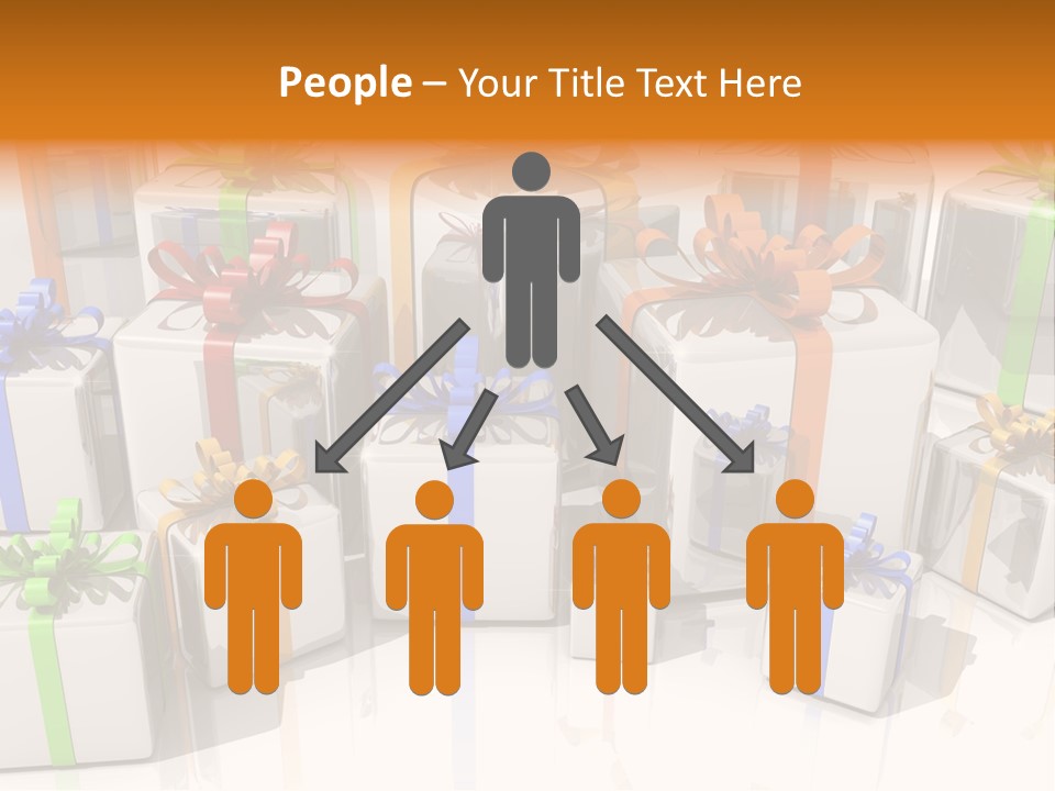 Schleife Gewinn Hochzeit PowerPoint Template