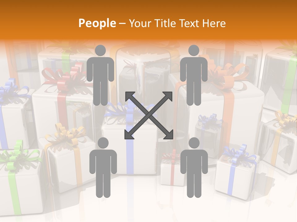 Schleife Gewinn Hochzeit PowerPoint Template