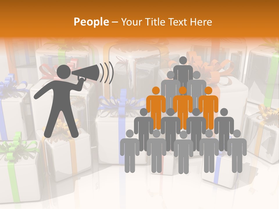 Schleife Gewinn Hochzeit PowerPoint Template