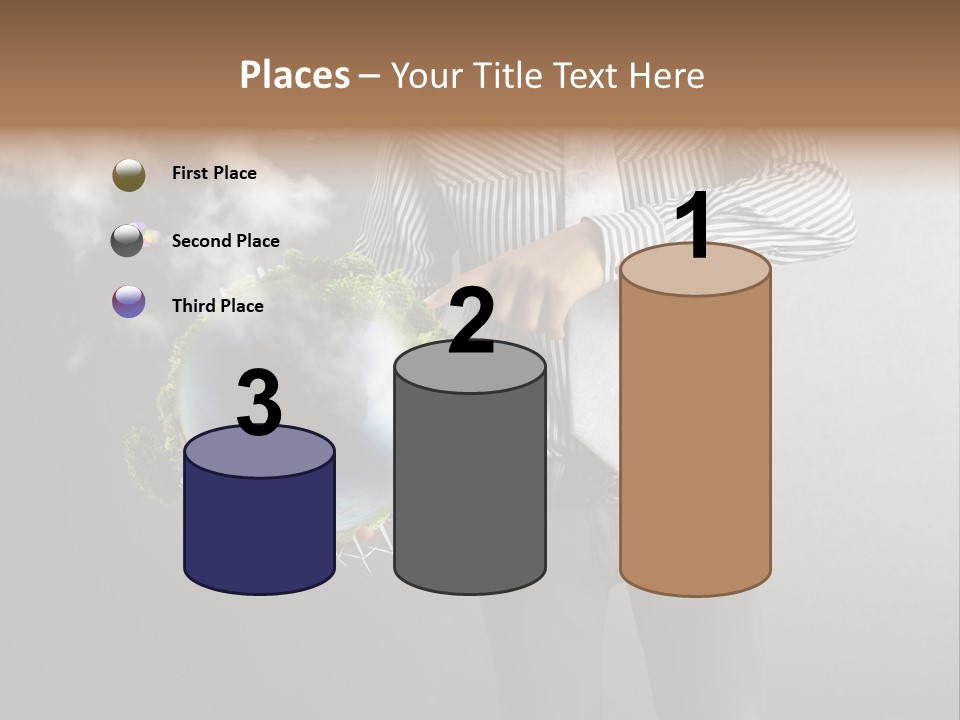 Planet White Heart PowerPoint Template