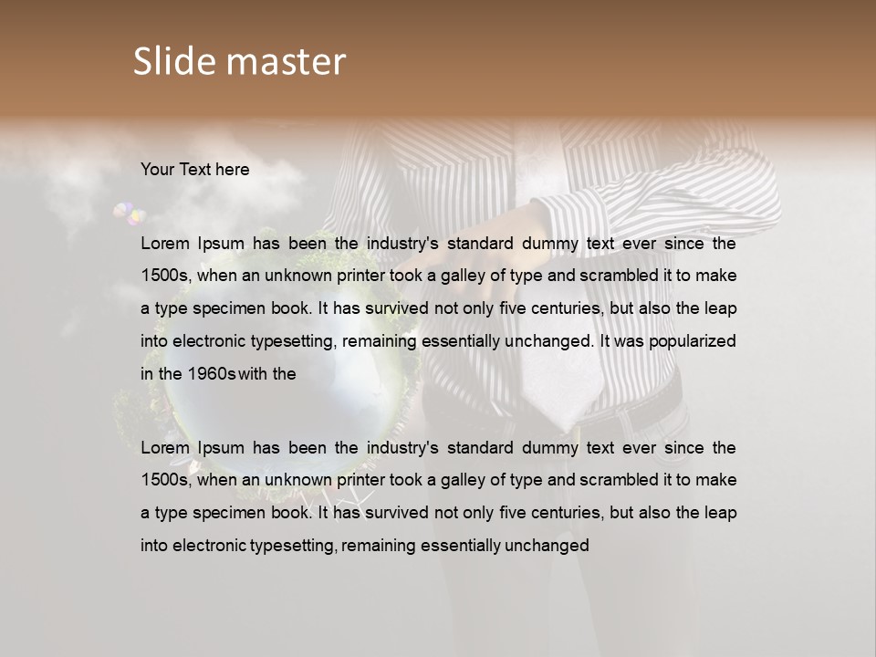 Planet White Heart PowerPoint Template