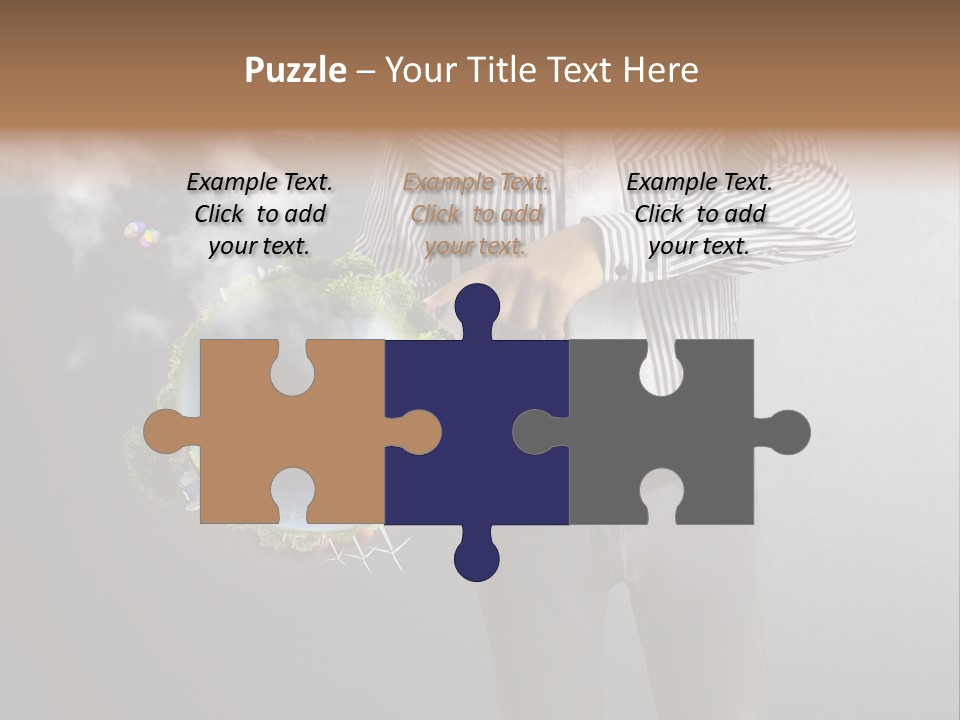 Planet White Heart PowerPoint Template