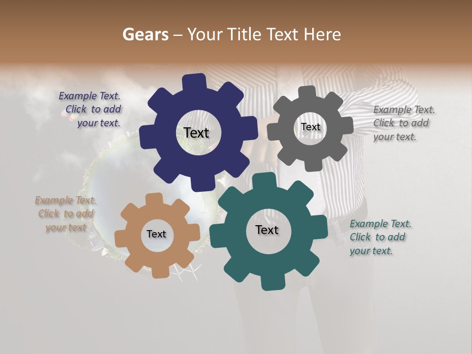 Planet White Heart PowerPoint Template