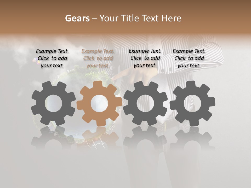 Planet White Heart PowerPoint Template