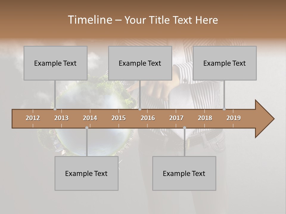 Planet White Heart PowerPoint Template