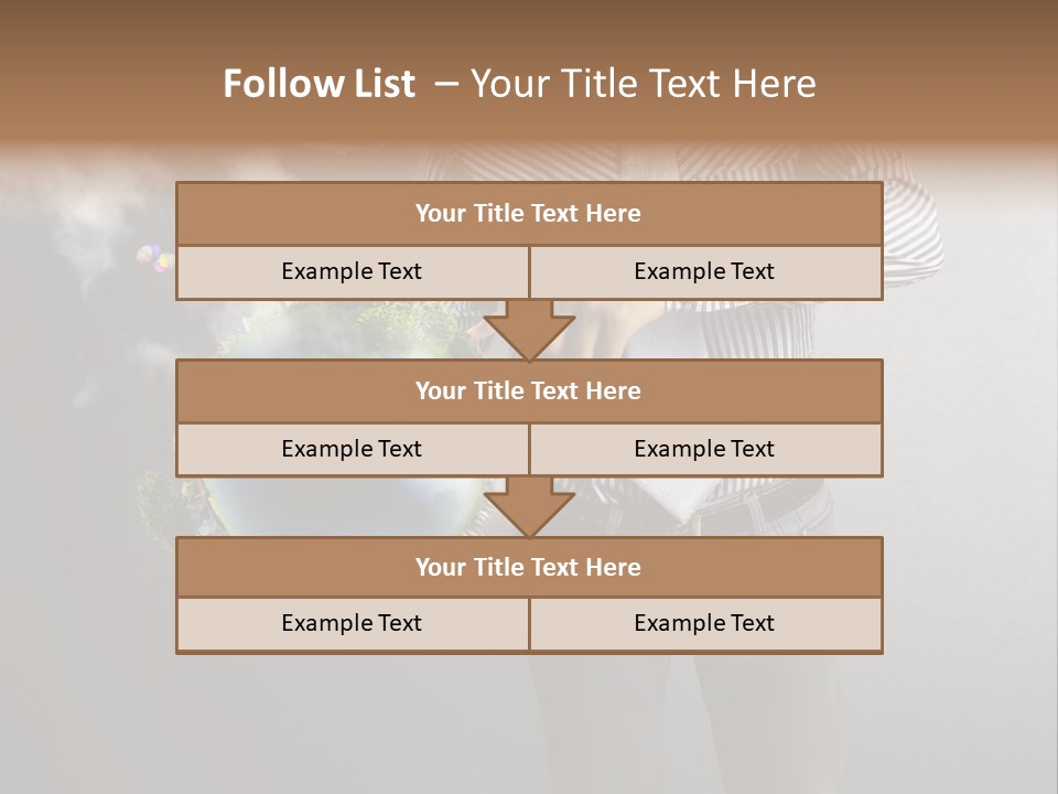 Planet White Heart PowerPoint Template