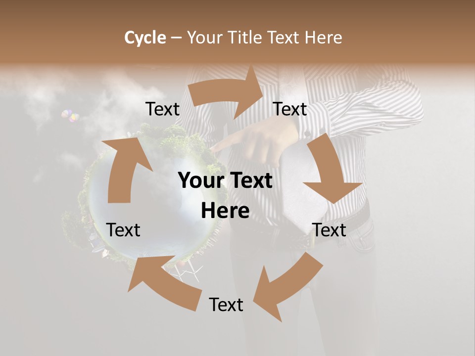 Planet White Heart PowerPoint Template