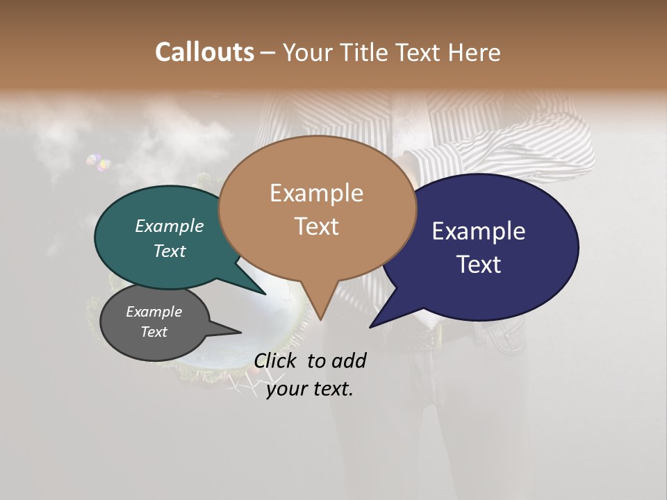 Planet White Heart PowerPoint Template