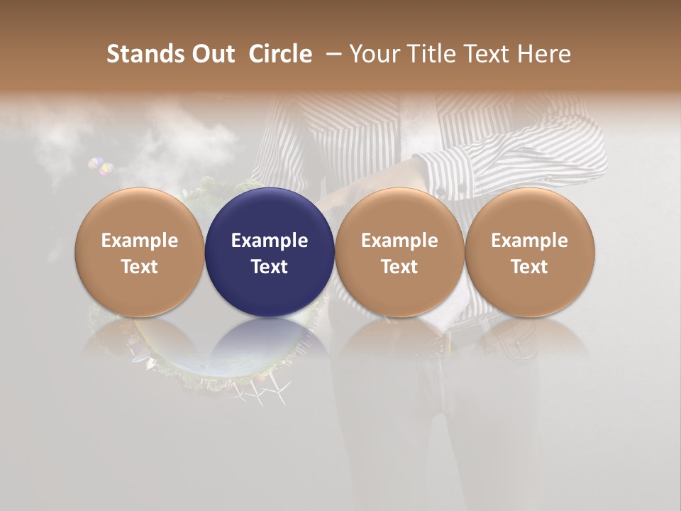 Planet White Heart PowerPoint Template