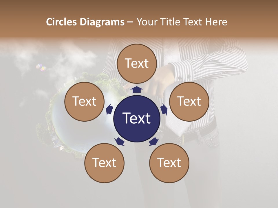 Planet White Heart PowerPoint Template