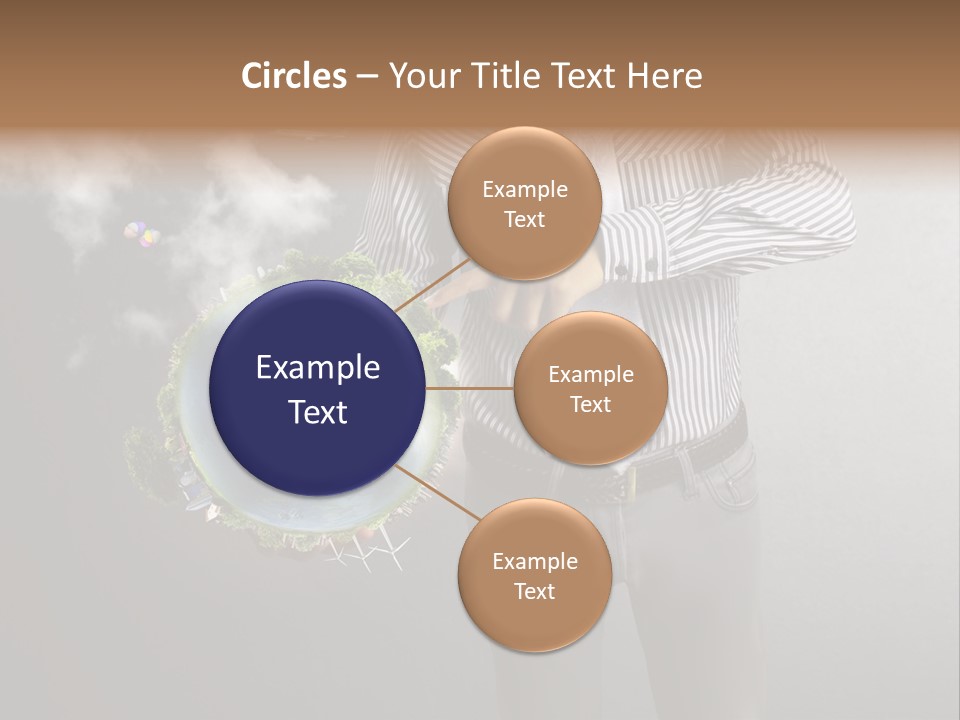 Planet White Heart PowerPoint Template