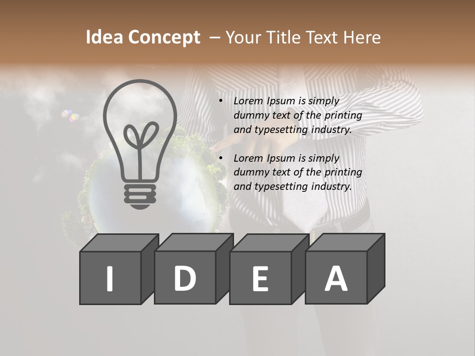 Planet White Heart PowerPoint Template